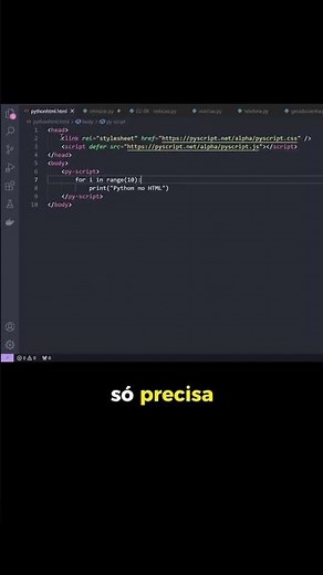 PyScript: Python dentro do HTML | #shorts