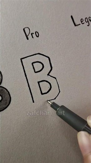 How to draw letter "B" ✨️ #howtodraw #art #drawing #artist #shorts