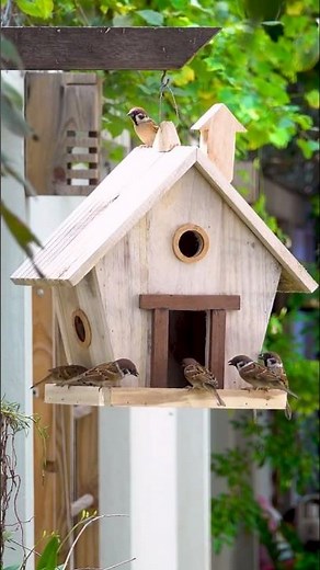 Create Your Own AMAZING Wooden Bird Feeder For Your Garden #diy #crafts #birdlovers #shorts