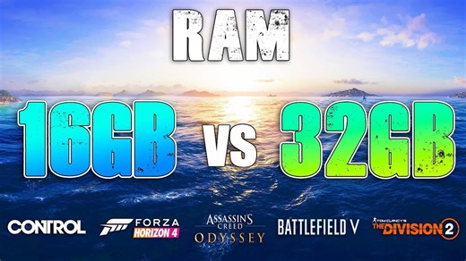 16GB vs 32GB RAM test in new games