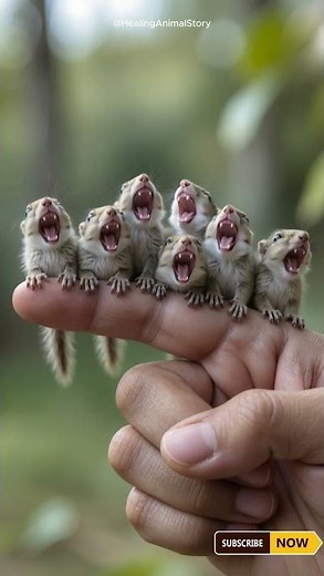 My Hand is a Playground for Tiny Chipmunks Series 4 🐿️ #cuteanimals #healinganimals #chipmunk