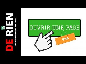 #12 gestion d'entreprise touche final ouvrir une page avec un bouton | Tutoriel Excel - DE RIENE