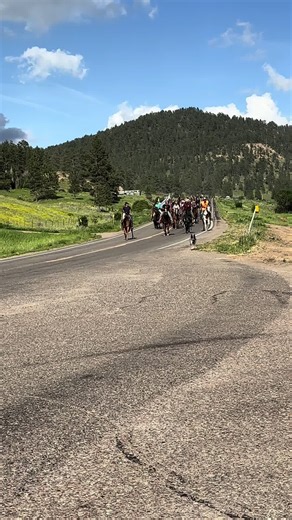 Little Bighorn Riders Enter Pow Wow Grounds in Lame Deer
