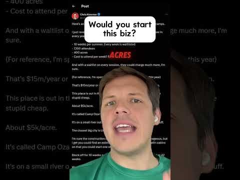 Million dollar business model: Summer camps. #summercamp #entrepreneurship #RevenuePotential