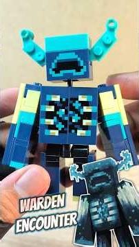 lego Minecraft | warden encounter | minifigures lego unofficial #lego #minecraft #shorts