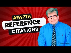 APA 7th: Reference Citations Made Easy