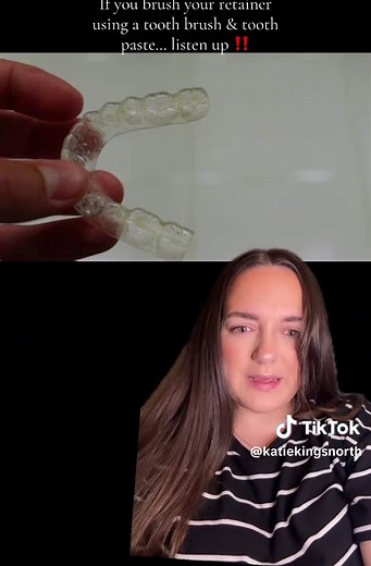 100% sure you’re cleaning your retainers the wrong way 🤢 #fyp #invisalign #retainer #tiktokshop #foryoupage