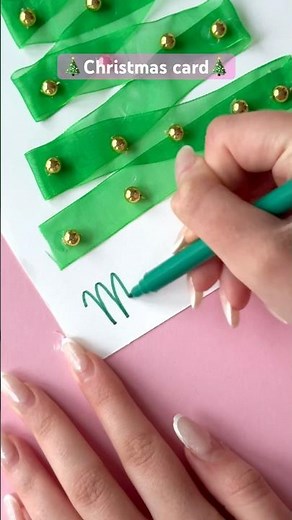 How to make Christmas card🎄 cute card idea
