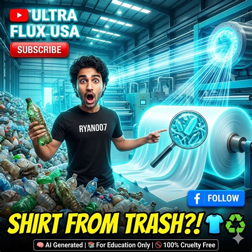 Inside the World’s Most Advanced Bio-Textile Plant: 50 Tons of Plastic to Fabric Daily 🏭✨ ​ Turning 1 Million Dirty Plastic Bottles into 10,000 Ultra-Soft Designer Shirts! 🚀🧵 ​ ​Welcome to Ultra Flux USA ⚙️ See how fascinating products are made, from massive factories to high-tech production lines 🌍 ​Is your favorite shirt made of... trash?! 👕♻️ Today, RYAN007 is taking you inside a High-Tech "Trash-to-Thread" Mega-Factory to witness one of the most satisfying transformations in the world! 