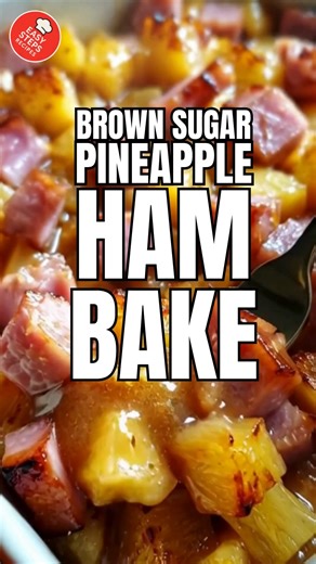 Brown Sugar Pineapple Ham Bake 🍍🥩🍯 Ingredients 3 cups fully cooked ham, cubed 1 (20 oz) can pineapple chunks, drained (reserve the juice) 1/2 cup packed light brown sugar 2 tbsp butter, melted 1 tbsp cornstarch 1 tbsp apple cider vinegar 1/4 tsp ground cloves (optional) Serves: 6-8 Dish Size: 9 × 9 inch baking dish or equivalent How to Make: Preheat your oven to 375°F (190°C). Lightly grease a 9 × 9 inch baking dish. Begin by placing the cubed, fully cooked ham and the drained pineapple chunk