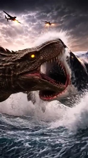 Who Wins? Dinosaur vs Megalodon Shark 😱 Epic AI Monster Fight