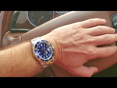 Rolex submariner 16613 bluesy two tone review "m series" whilst in Bentley. Investment potential?