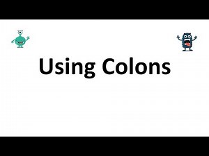 Using Colons