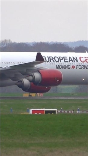 ✈️European Cargo At Teesside International Airport! ✈️❤️ #a340 #planespotting #mme #teessideairport
