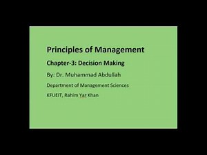 Principles of Management- Chapter 3