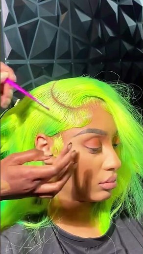 Summer Was Made For Neon Electric Lime Green Hair ☀️💚#dorsanee #dorsaneewig #dorsaneehair