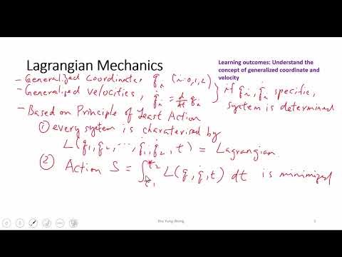 L16-1 Introduction to Lagrangian Mechanics