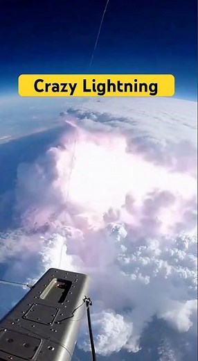 Crazy Lightning Flashes Near a Weather Balloon #lightning