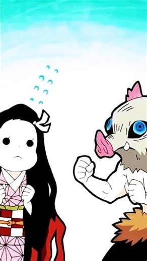 inosuke's and nezuko cute edit #demon slayer #anime #inosuke #nezuko