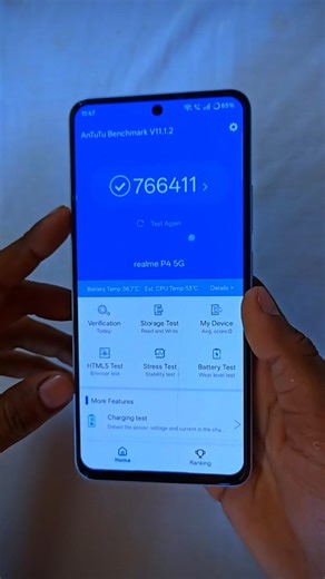 REALME P4 ANTUTU BENCHMARK AFTER REALME UI 7 TEST😱 #shorts #shortsfeed #treanding #realmep4 #realme