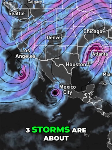 THREE STORMS Are About To Merge Into One MASSIVE Storm - #weather #foryoupage #foryou #storm #elnino #superelnino #winter #winterforecast #snow #severeweather #storms #tornado