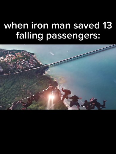 when iron man saved 13 falling passengers. - - - #ironman #mcu
