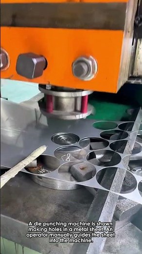 Hole Punching a Metal Sheet with a Die Machine