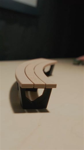 🧠💥 A mini skateboard bench features a textured woodgrain top and sturdy angled legs for a clean, realistic look. Built to handle heavy sessions and designed with simplicity in mind. 📷 Click for a closer look. Printer: Creality K2 Thanks to @6oh5oh for this idea! #Creality #CrealityK2 #3DPrinted #3dprinting #3dprints | Creality