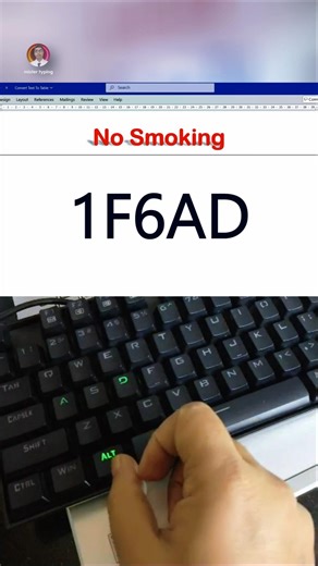 No smoking symbol | #windows #mstechtricks #keyboard #tricks