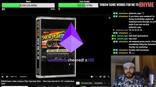 FREESTYLE RAP ON YOUR BEATS & WORDS SNOWED IN !submit !skip