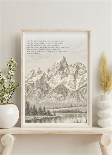 Apache Blessing — Printable Poetry Art | Instant Digital Download | Minimalist Wall Art - Etsy