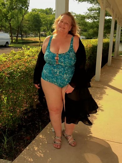 Heavy On The ConfidenceModeling #adoreme #adoremebathingsuit #adoremeswimwear #michelekay54 #middleagedmodel #over60style