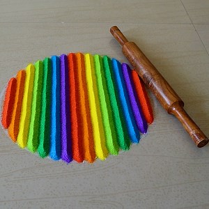 601K views · 6.1K reactions | Easy Peacock Rangoli Design For Festivals | Peacock Kolam Designs | Awesome Rangoli | Facebook