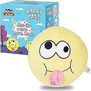 Wacky Pass - Toss, Dance & Do Funny Things | 47 Activities + 8 Music Tracks | Big Size | Outdoor/Indoor Fun Game | Gift Toy for Kids | for Ages 3, 4, 5, 6, 7, 8+,9,10 Year Old Girls & Boys (Yellow)