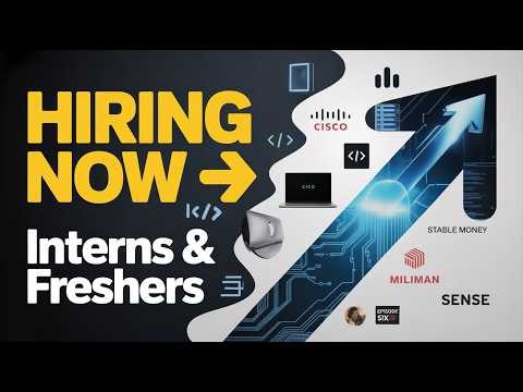 🔥 Freshers Hiring 2025 | Internships & Software Jobs | Cisco, Oracle, Sense & More