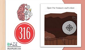 Brain Test Level 316 (NEW) Open the treasure vault's door
