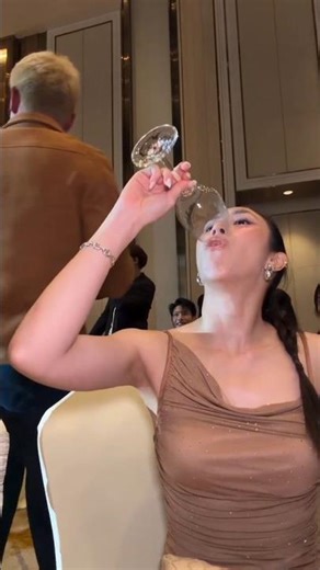 Bottoms up! #PloyRandapha #BossChanakant