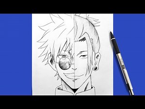 How To Draw Half Gojo And Half Geto Easy Step By Step | Gojo VS Geto Drawing | Jujutsu Kaisen