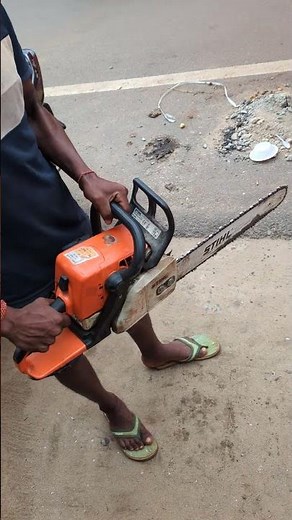 STIHL MS 230 chainsaw demo #demo #start #machine #chainsaw #woodcutter #greaves #gardeningequipment