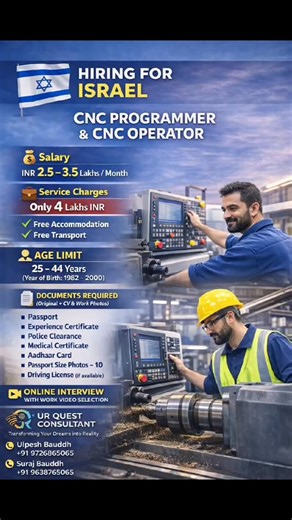Ulpesh Bauddh on Instagram: "CNC programmer and CNC operator #israel #operator #cncmachining #programmer"