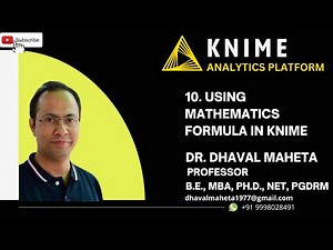 10. Using Mathematics Formula in KNIME || Dr. Dhaval Maheta
