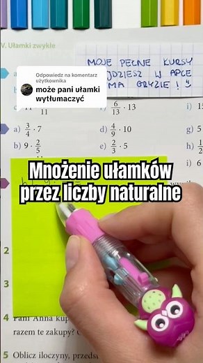 multiplying fractions by natural numbers