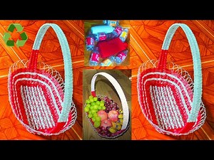 Weaving FRUIT BASKET from Plastic Bottle Waste | Easy DIY Recycle Craft,