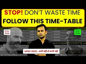 UPSC 2025 strategy From September | UPSC in 8 Months | UPSC Time table for 2025 by SiD Bhaiya