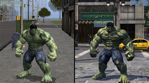 【绿巨人2008】PS2 VS PS3 物理细节对比