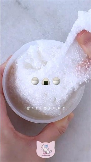 Crunchy Satisfying Slime ASMR 🤍🍚 what would you name this clear floam?