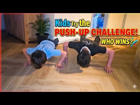 Kids Try the Push-Up Challenge! 😂 Who Wins?
