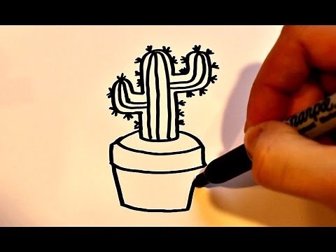 How to Draw a Cartoon Cactus