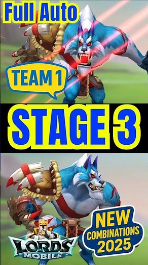 Team 1 Lords Mobile Limited Challenge 2025 | Stage 3 Fenrir Full Auto & Best Hero Combinations
