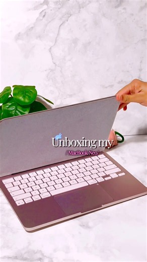 Unboxing my new pink MacBook Neo 🎀💻✨